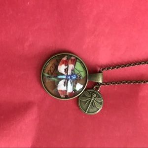 Dragonfly necklace with charm